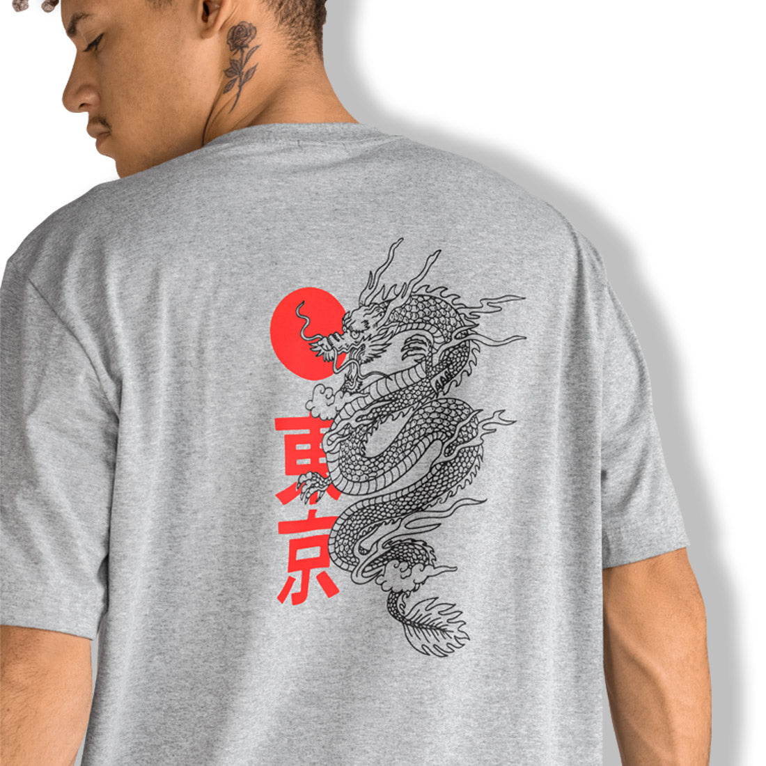 Camiseta Alive Eastern Dragon Cinza Mescla