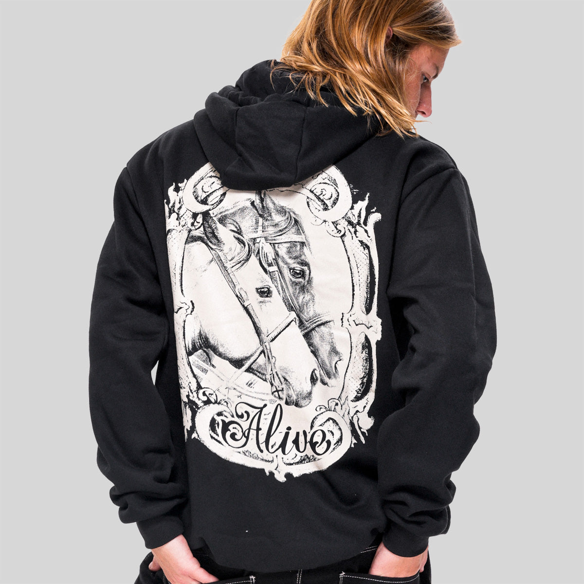 Moletom Alive Canguru Horse Preto - Texas