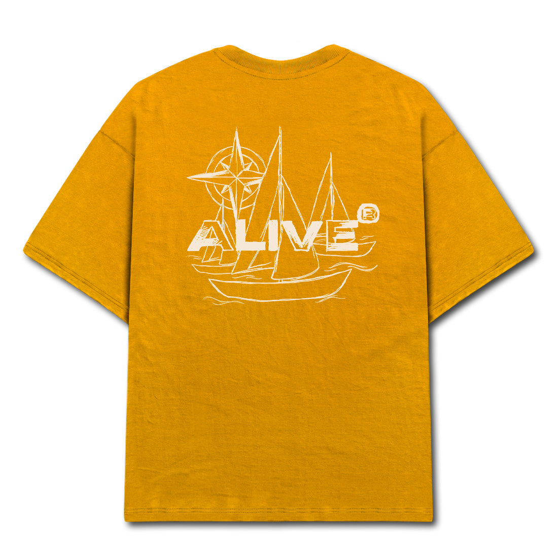 Camiseta Alive Ship Mostarda