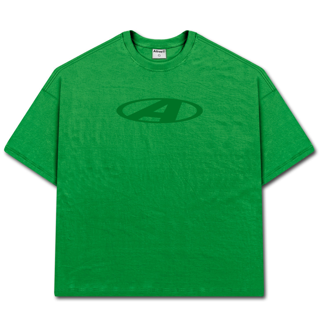 Camiseta Alive Oversized Emboss Verde