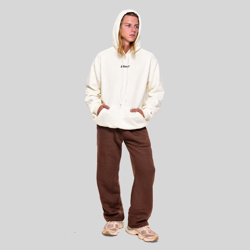 Moletom Alive Canguru Logo Off White - Texas