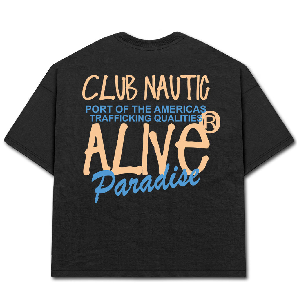 Camiseta Alive Oversized Essencial Nautic Preto