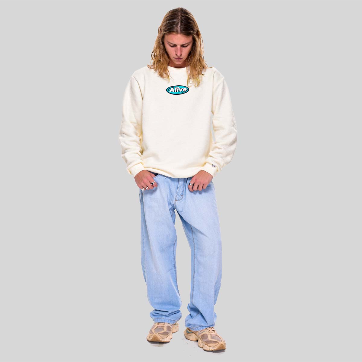 Moletom Alive Careca Water Off White - Texas