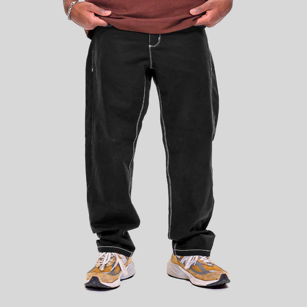 Calça Alive Jeans Semi Baggy White Line Preto