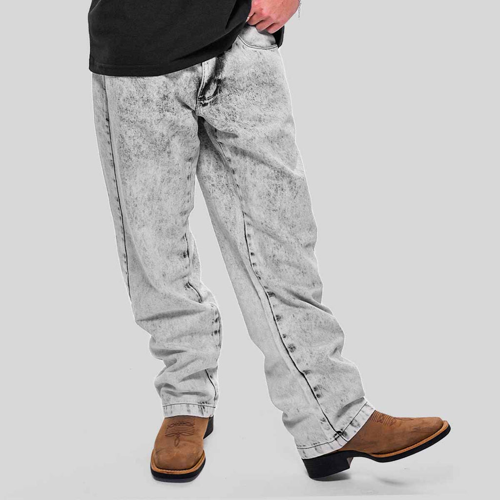 Calça Alive Jeans Semi Baggy Light Wash Cinza - Texas