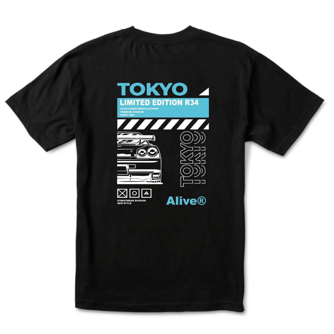 Camiseta Alive Skyline R34 Preto