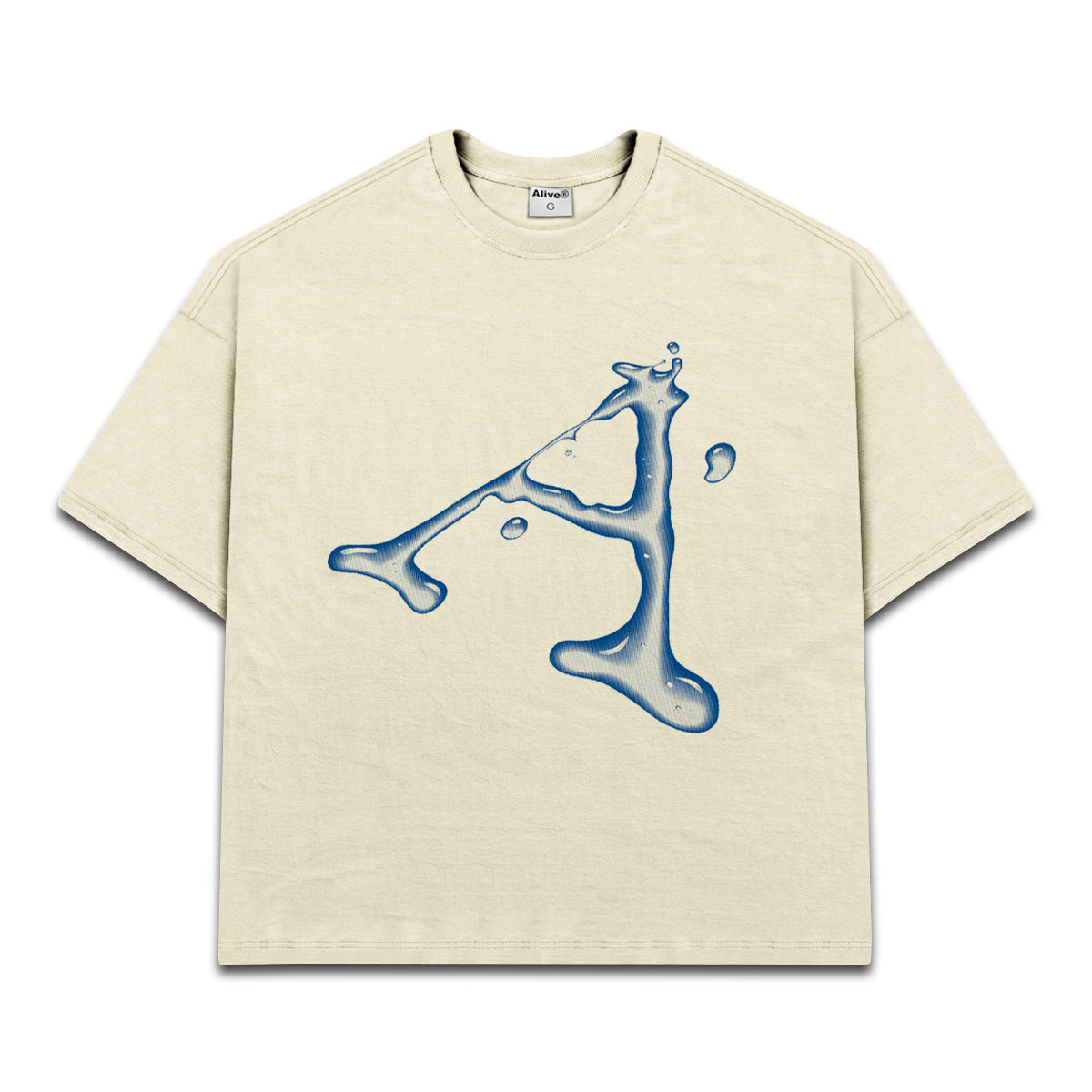 Camiseta Alive Oversized Water Off White