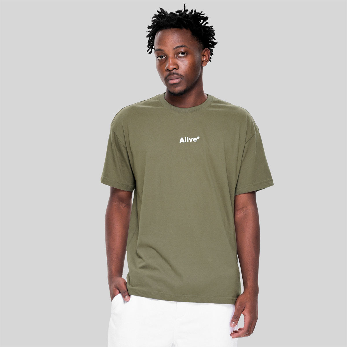 Camiseta Alive Clássica Basic Verde Musgo