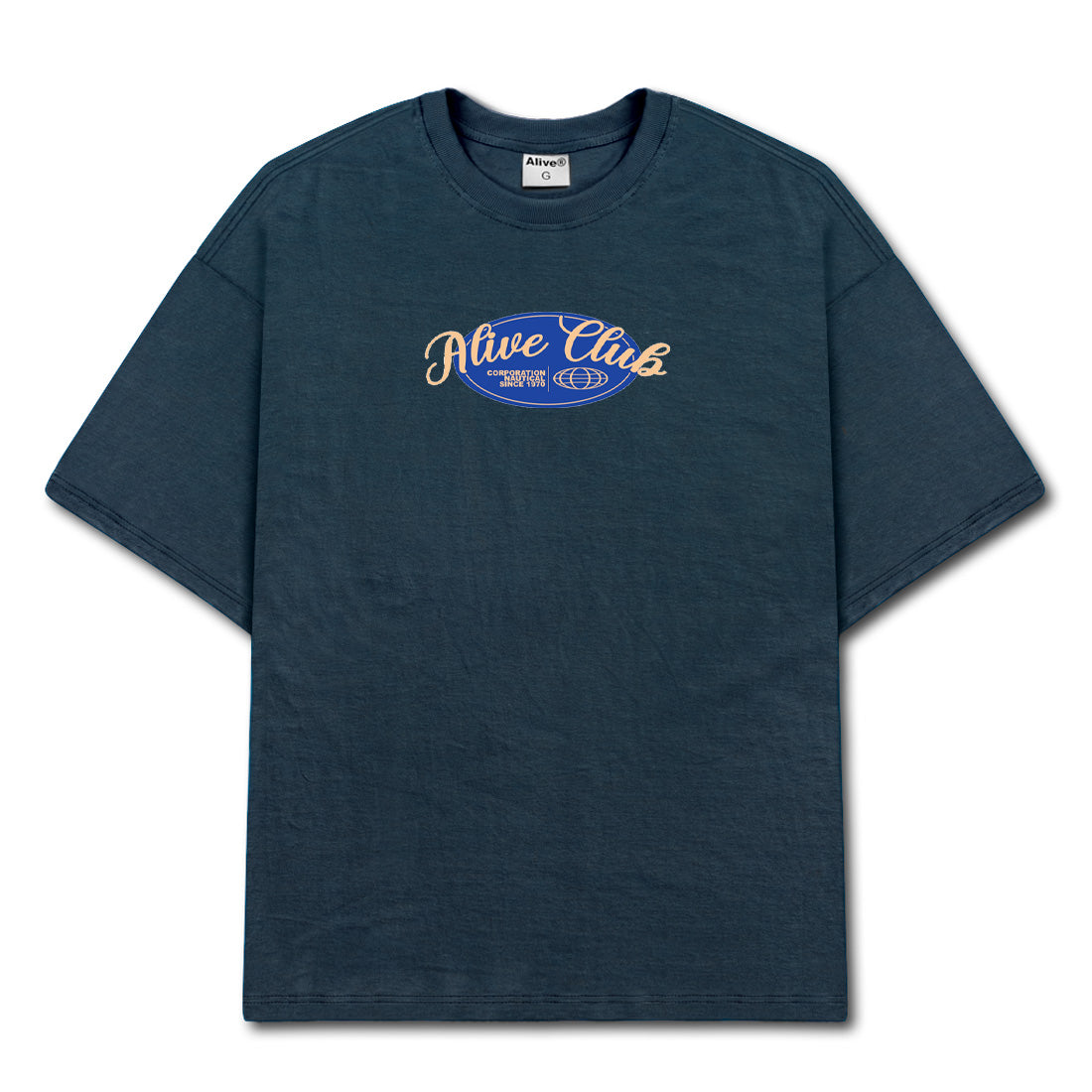 Camiseta Alive Globe Azul Marinho