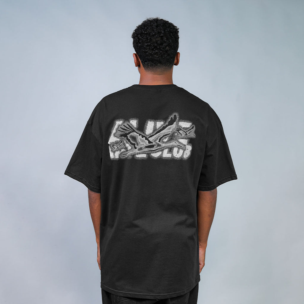 Camiseta Alive Oversized Essencial Club Preto