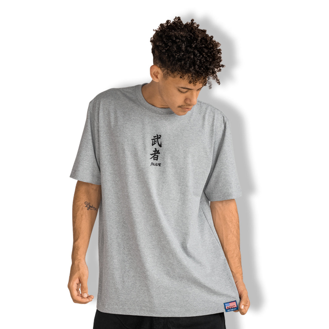 Camiseta Alive Eastern Dragon Cinza Mescla