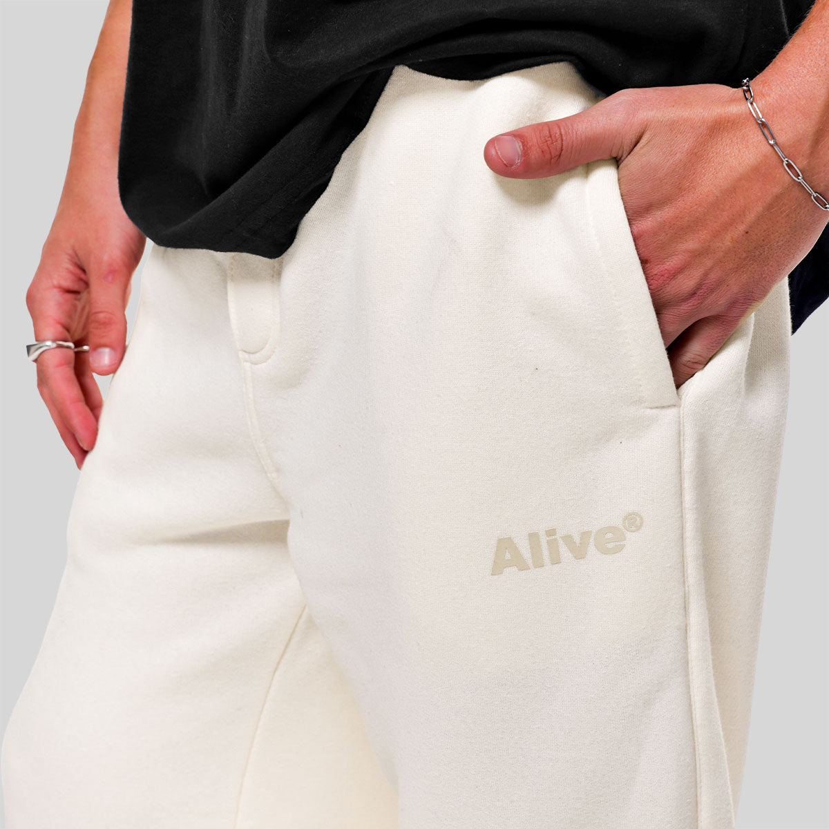 Calça Alive Moletom Logo Off White - Texas
