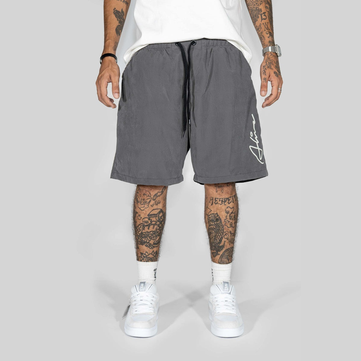 Short Alive Tec Line Cinza