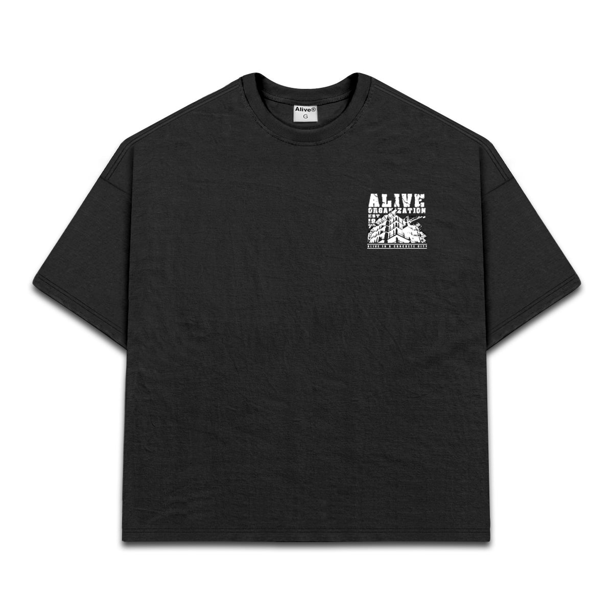 Camiseta Alive Oversized Construction Preto