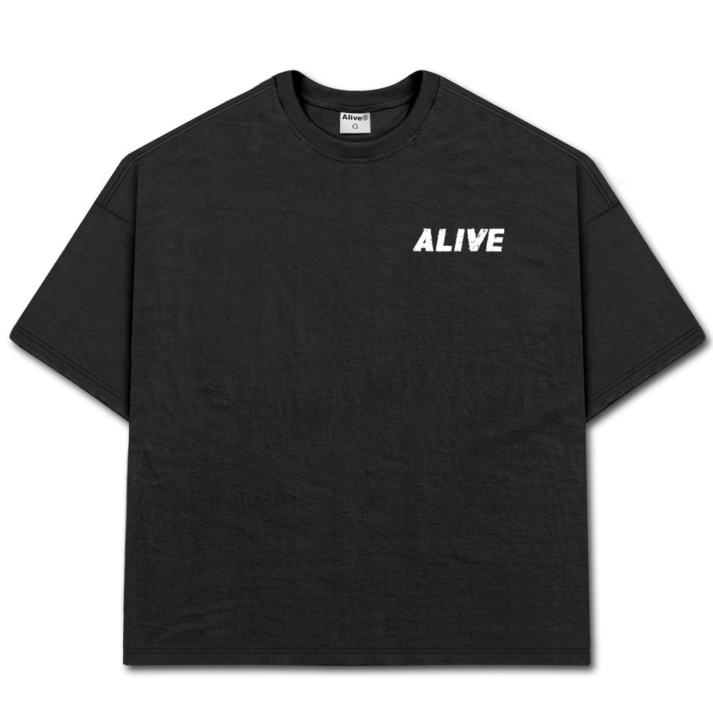 Camiseta Alive Oversized Essencial Club Preto