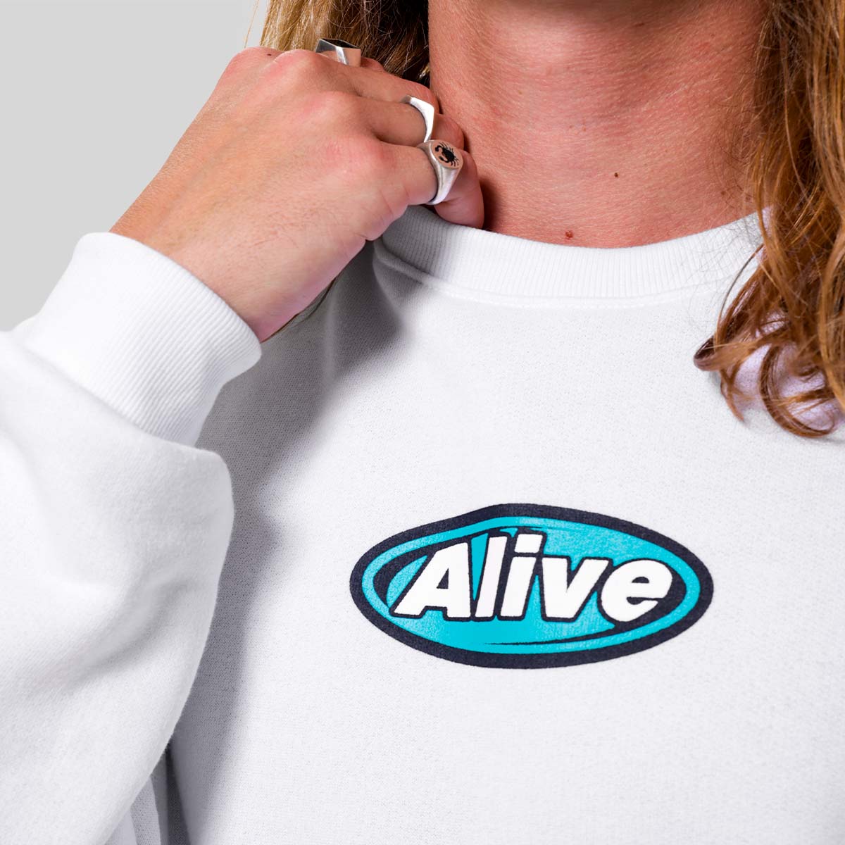 Moletom Alive Careca Water Branco - Texas