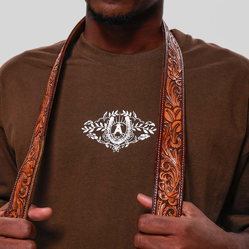 Camiseta Alive Oversized Blazon Marrom - Texas