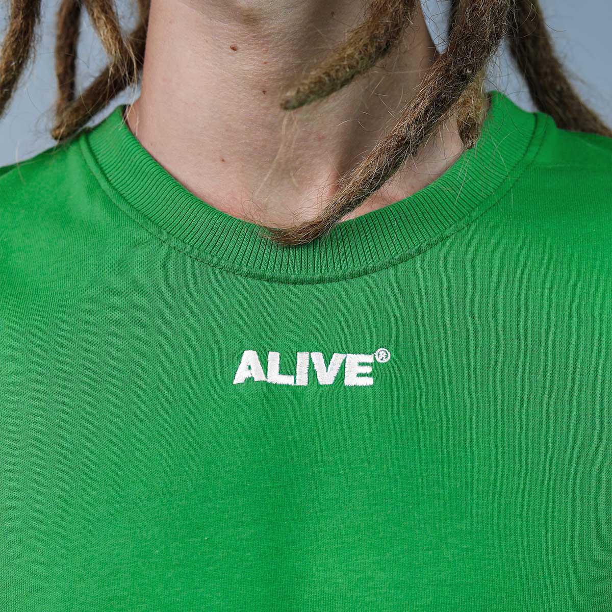 Camiseta Alive Oversized Basic Logo Verde