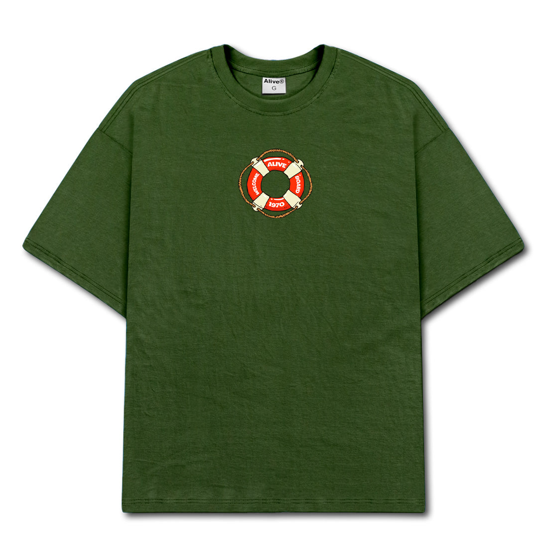 Camiseta Alive Floater Verde Musgo