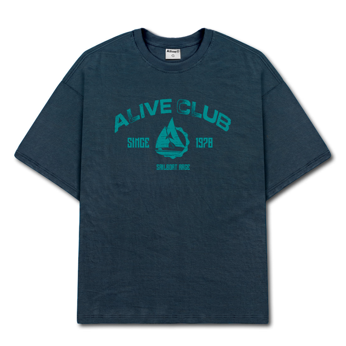 Camiseta Alive Sailboat Azul Marinho