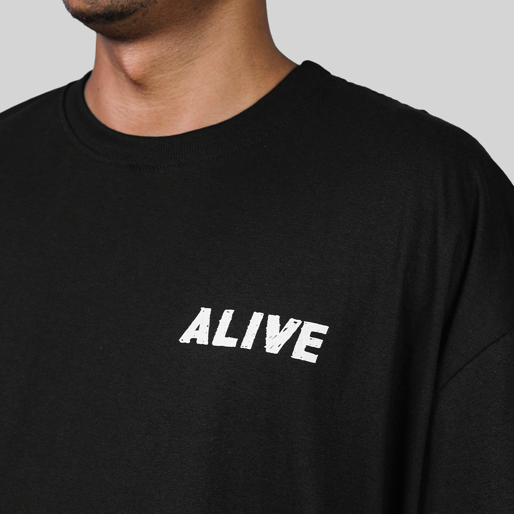 Camiseta Alive Oversized Essencial Club Preto
