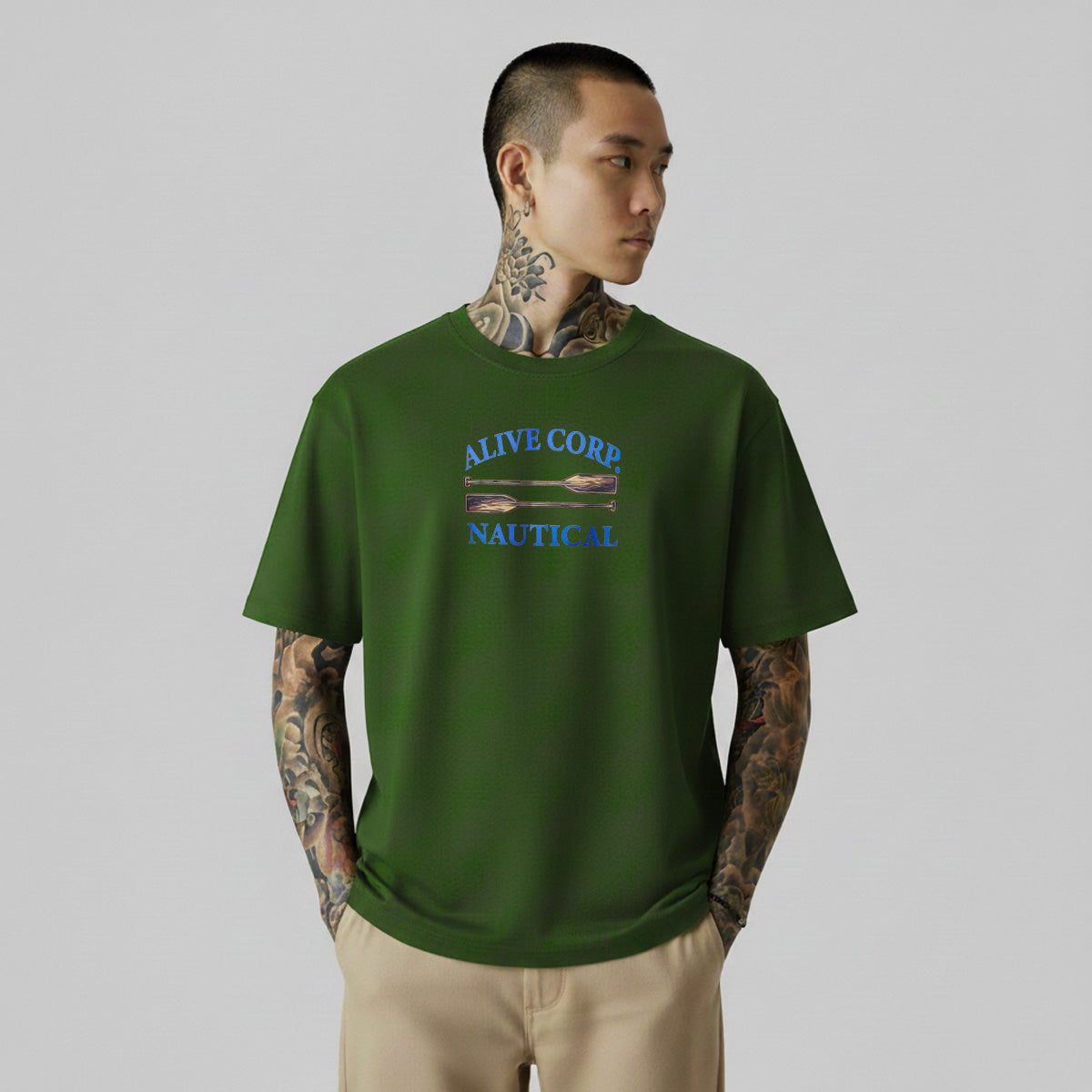 Camiseta Alive Paddle Verde Musgo