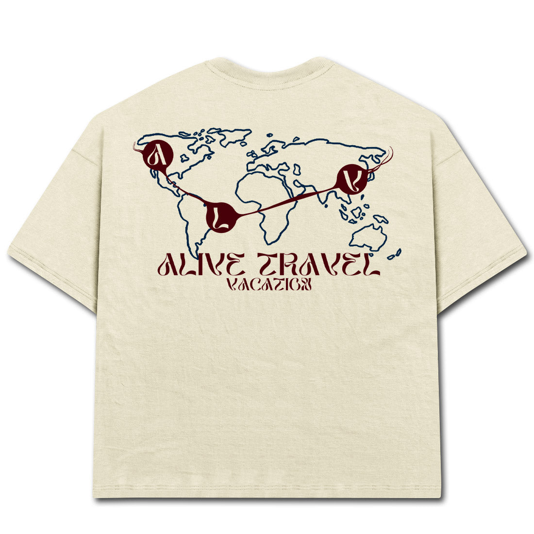 Camiseta Alive Oversized Essencial Vacation Off White