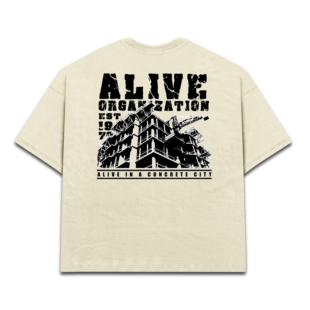 Camiseta Alive Oversized Construction Off White