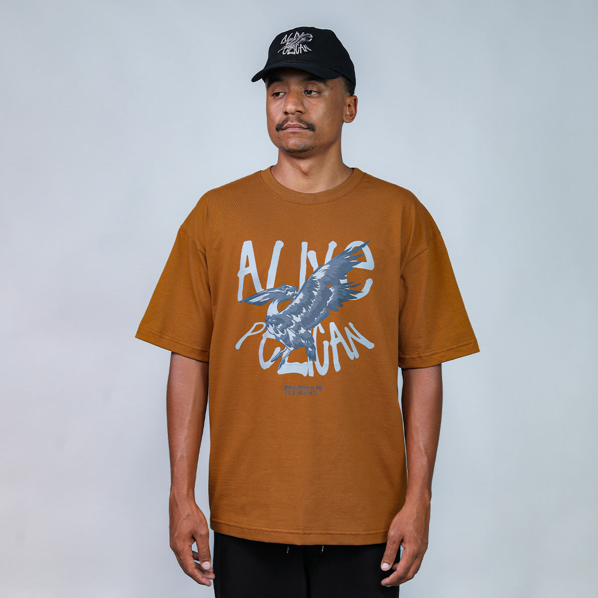 Camiseta Alive Oversized Pelican Marrom