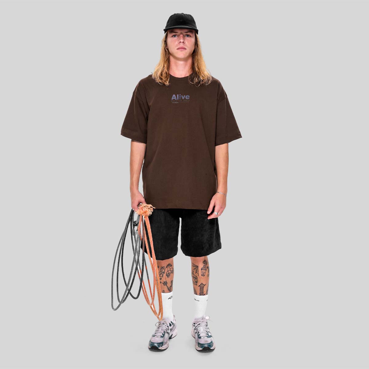 Camiseta Alive Oversized Houston Marrom - Texas