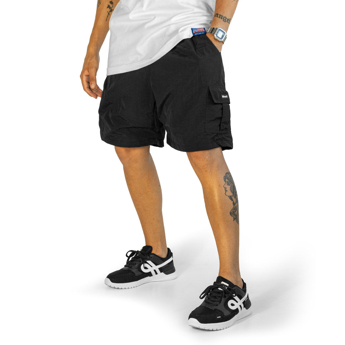 Short Alive Tag Cargo Preto