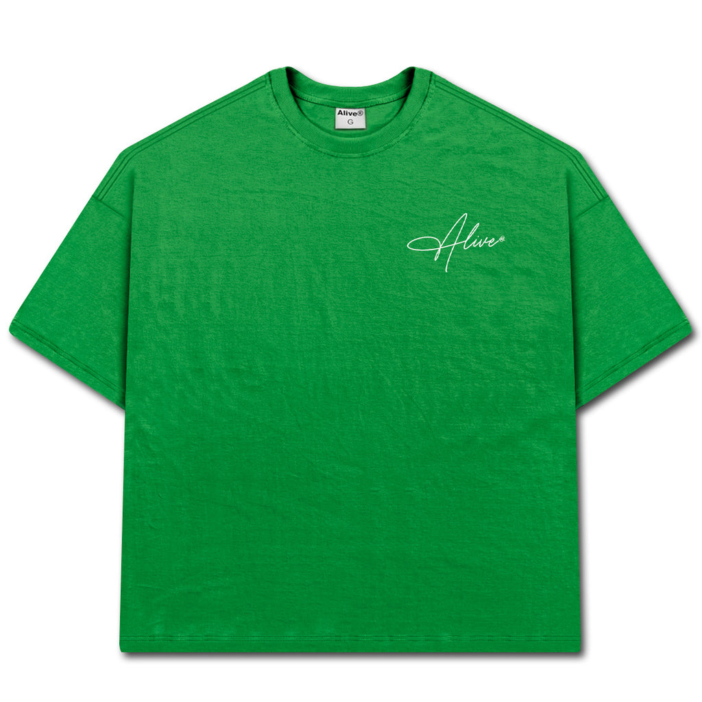 Camiseta Alive Oversized New Signature Verde