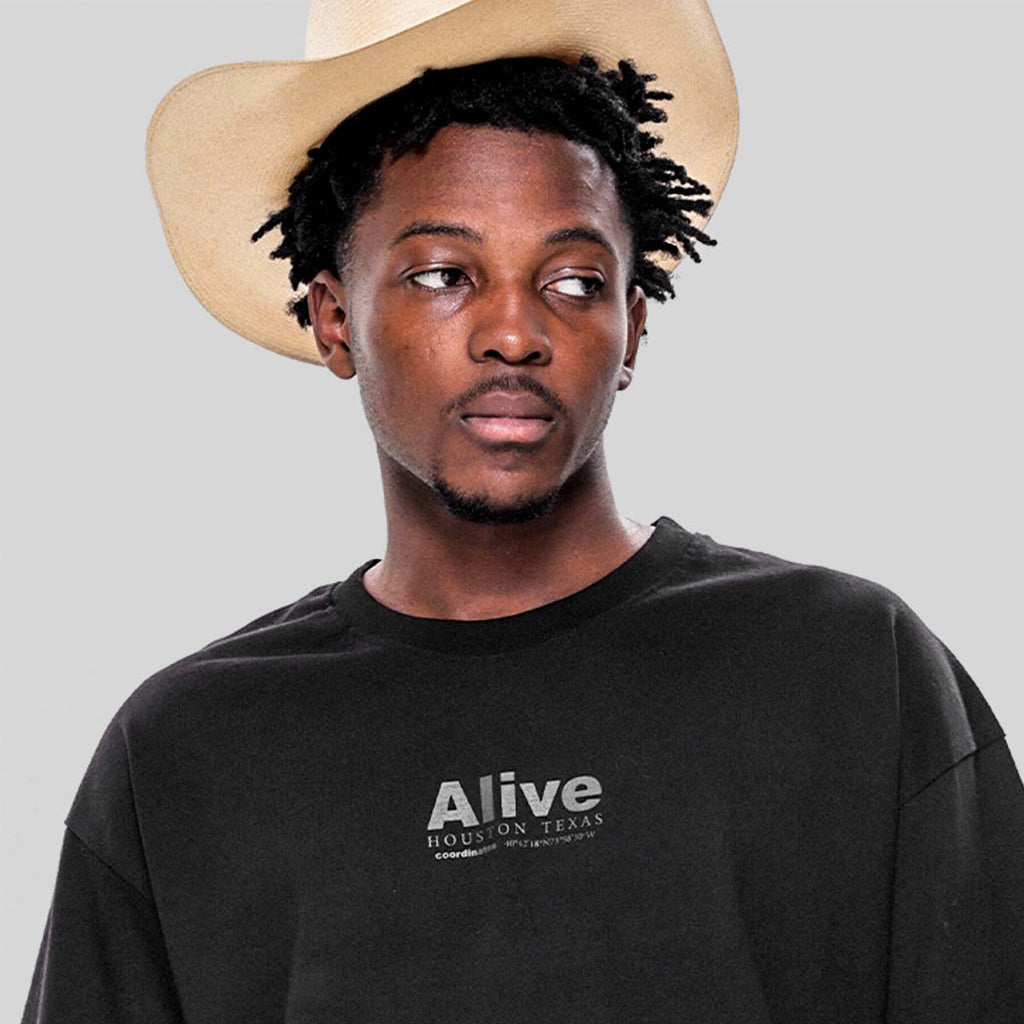 Camiseta Alive Oversized Houston Preto - Texas