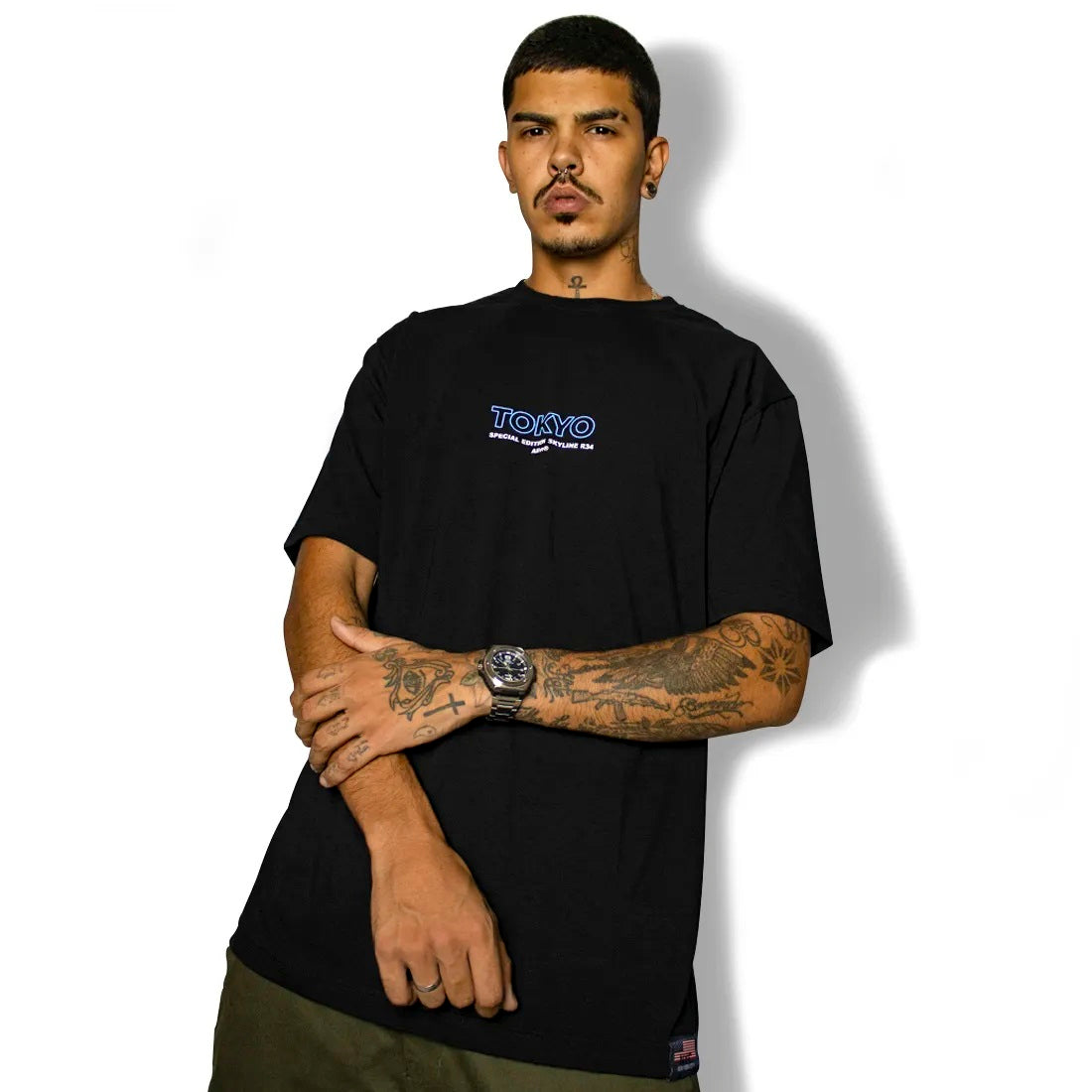 Camiseta Alive Skyline R34 Preto