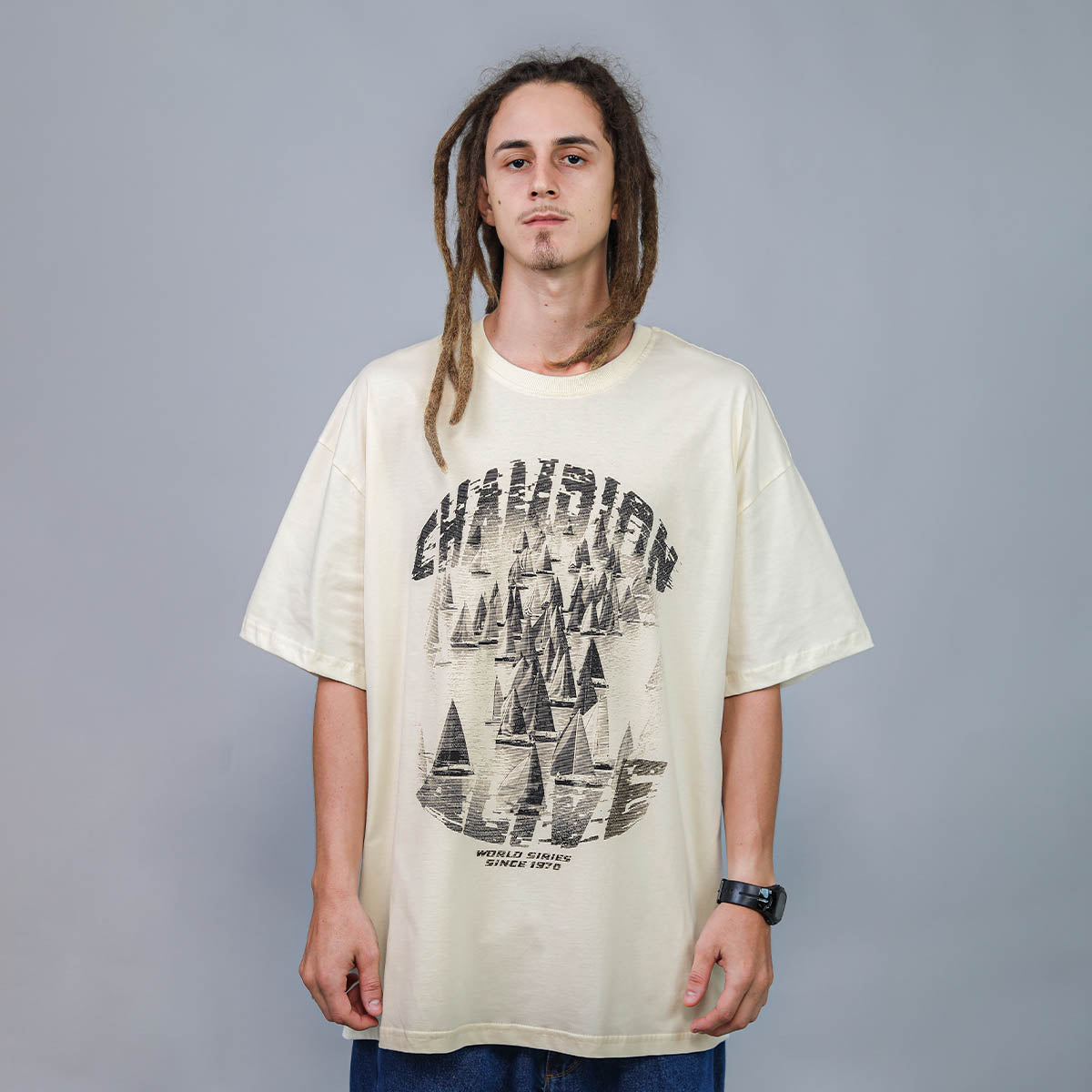 Camiseta Alive Oversized Essencial Champion Off White