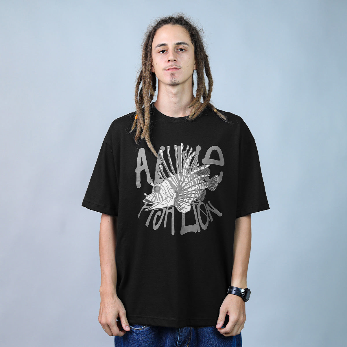 Camiseta Alive Oversized Fishlion Preto