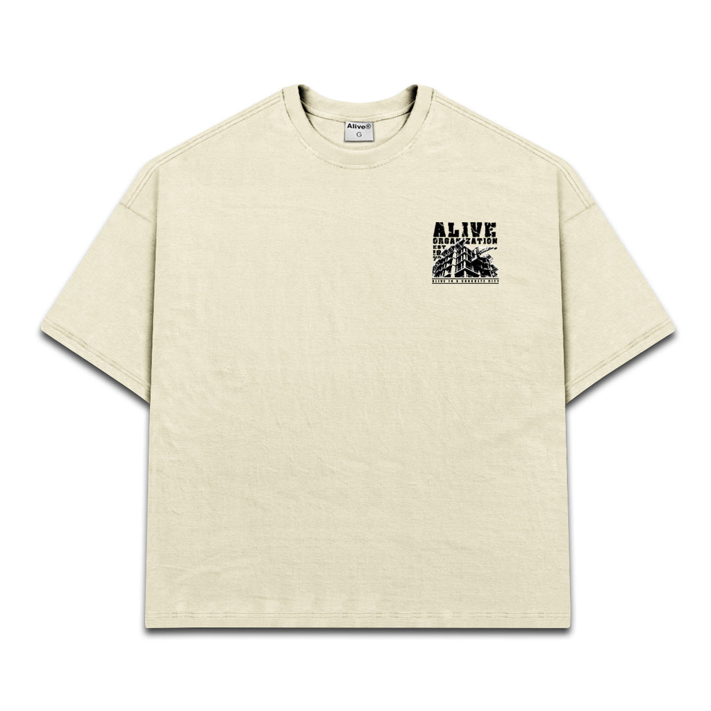 Camiseta Alive Oversized Construction Off White