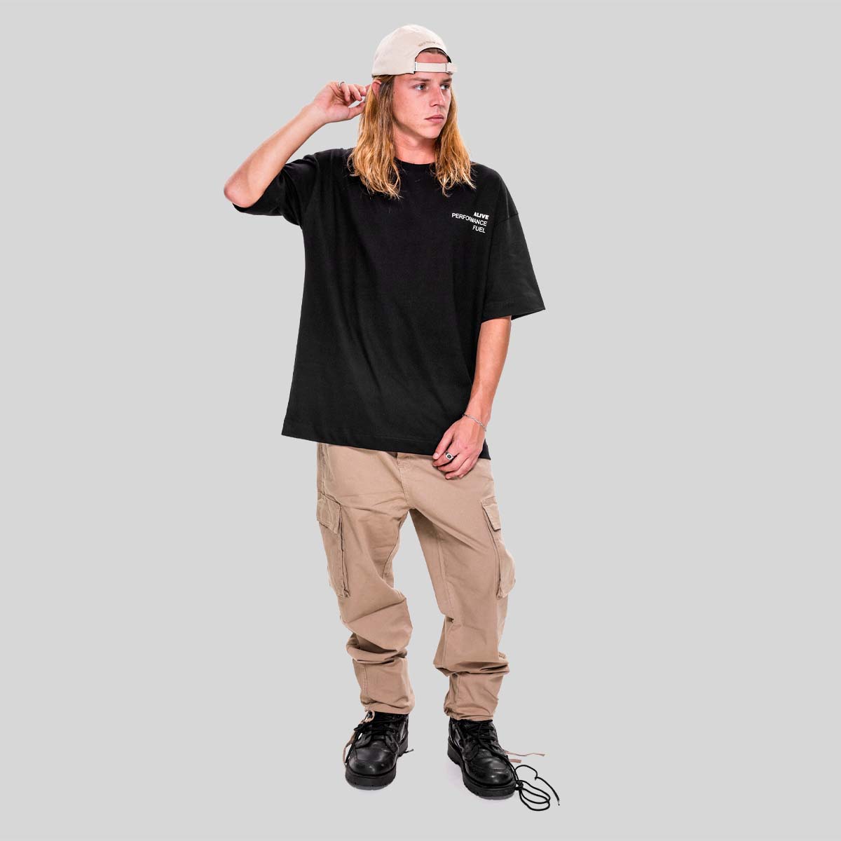 Camiseta Alive Oversized Fuel Preto - Texas
