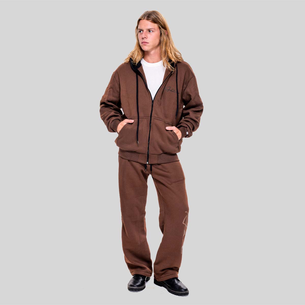 Casaco Alive Zipper Rubric Marrom - Texas