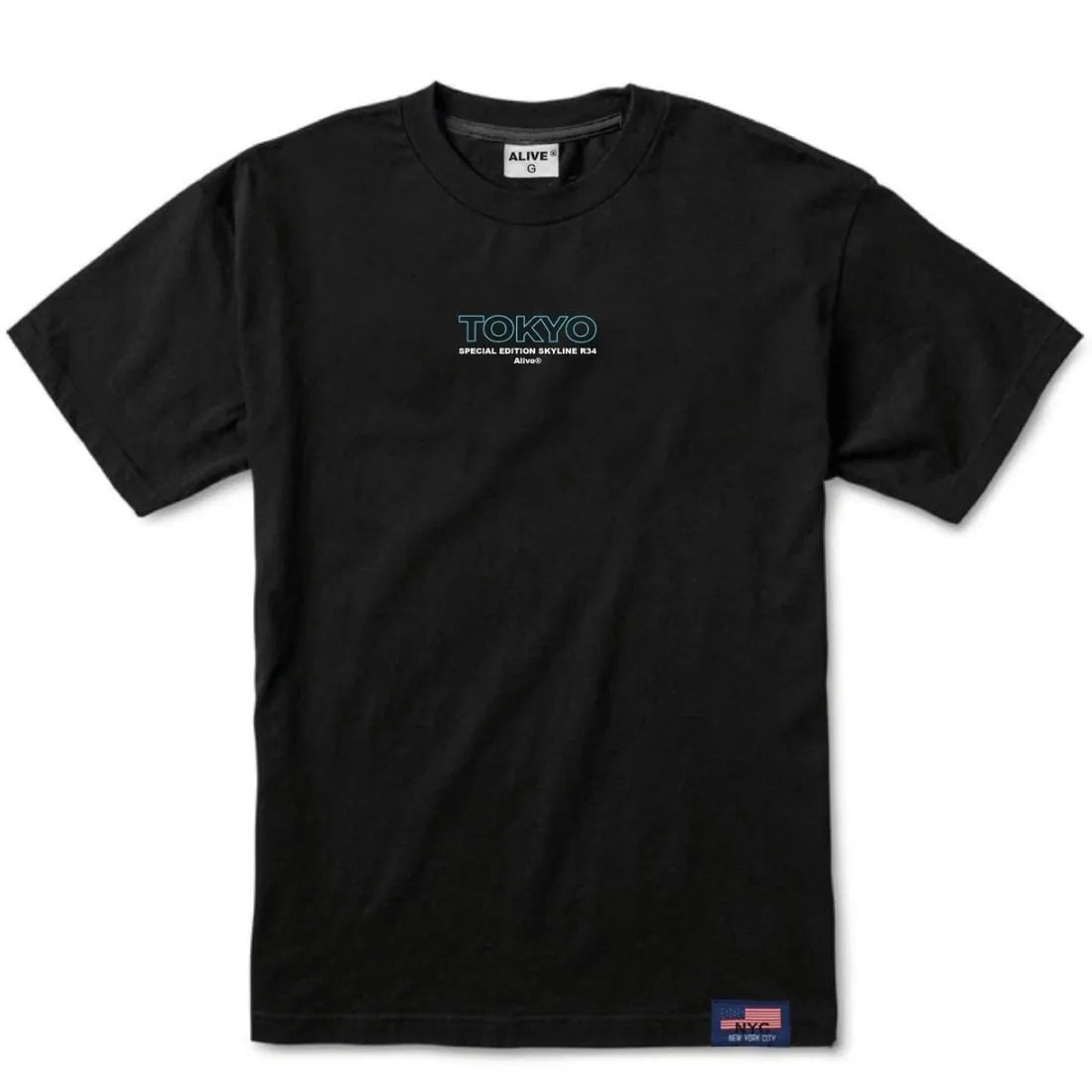 Camiseta Alive Skyline R34 Preto