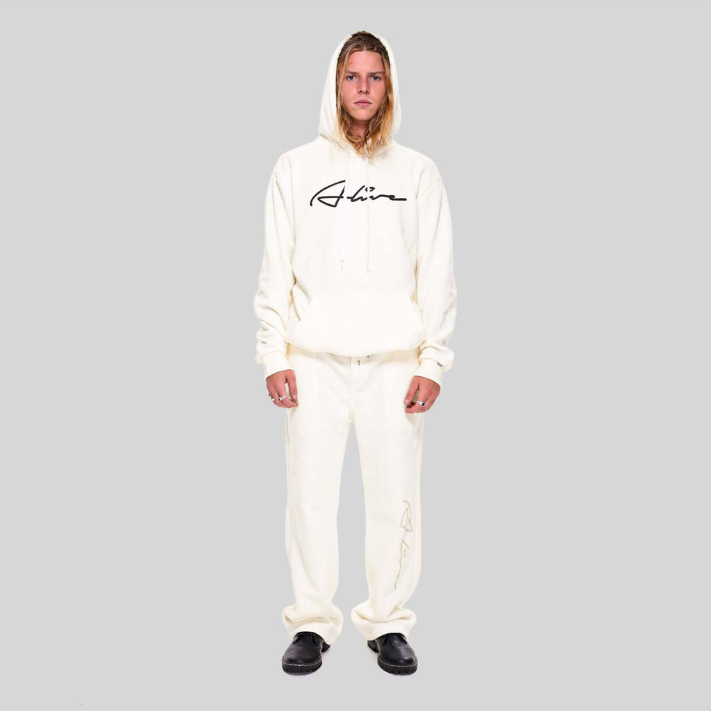 Moletom Alive Canguru Rubric Off White - Texas