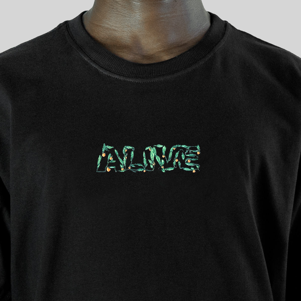 Camiseta Alive Orange Preto