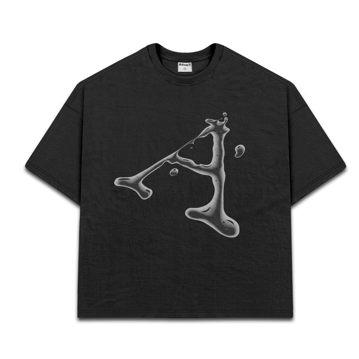 Camiseta Alive Oversized Water Preto