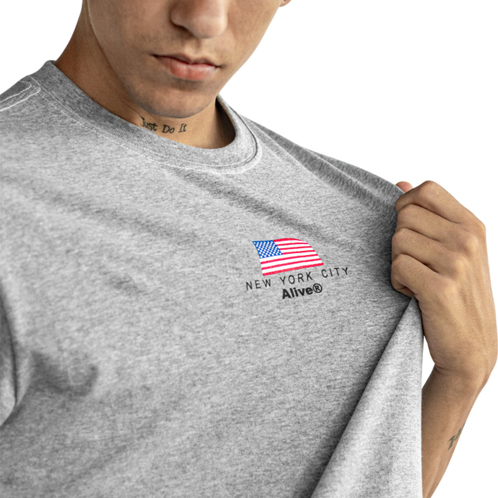 Camiseta Alive U.S.A Cinza