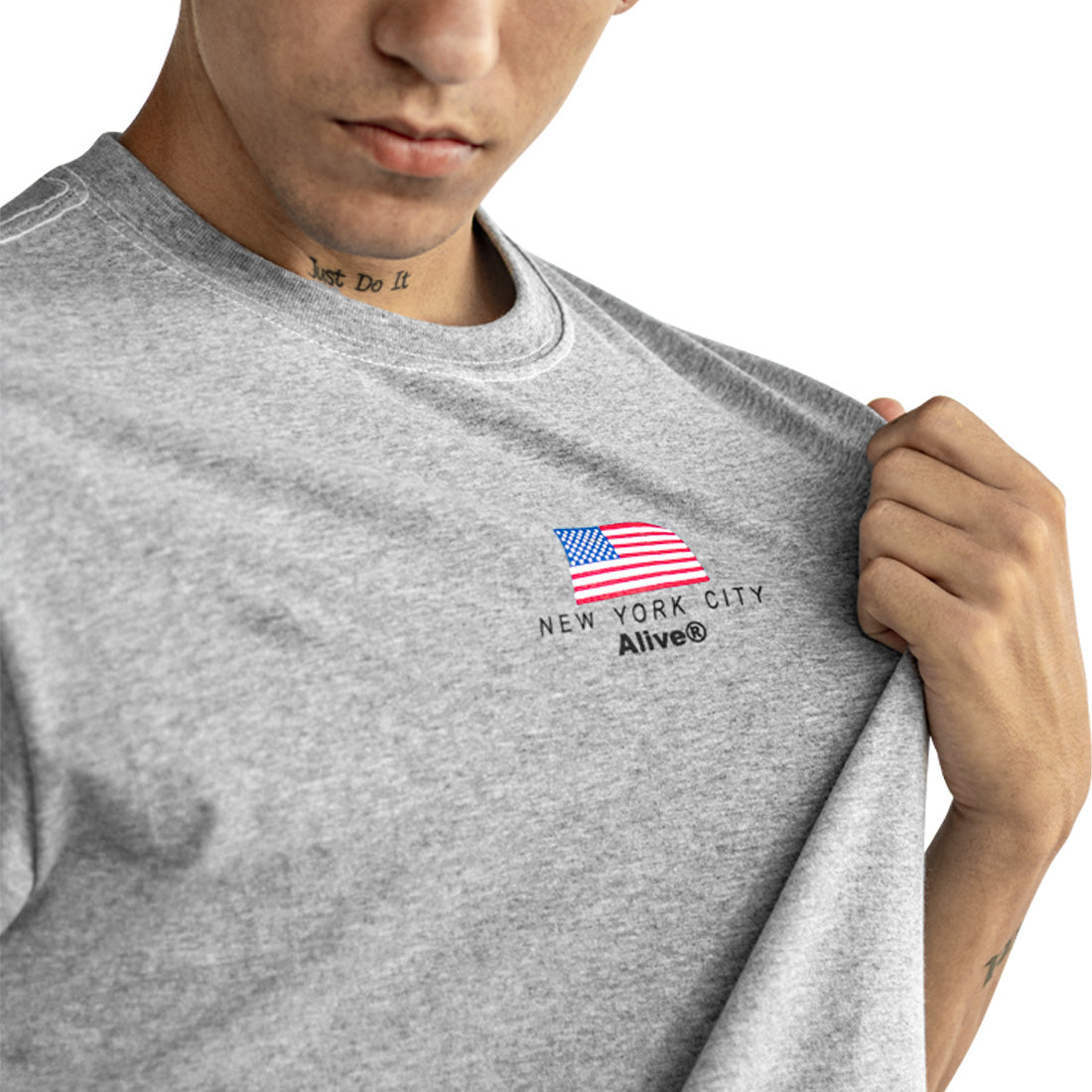 Camiseta Alive U.S.A Cinza