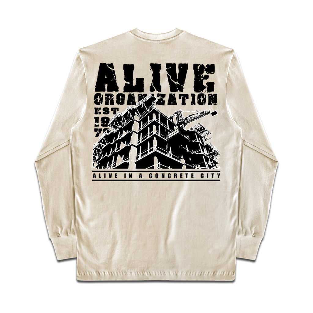 Camiseta Alive Manga Longa Construction Off White