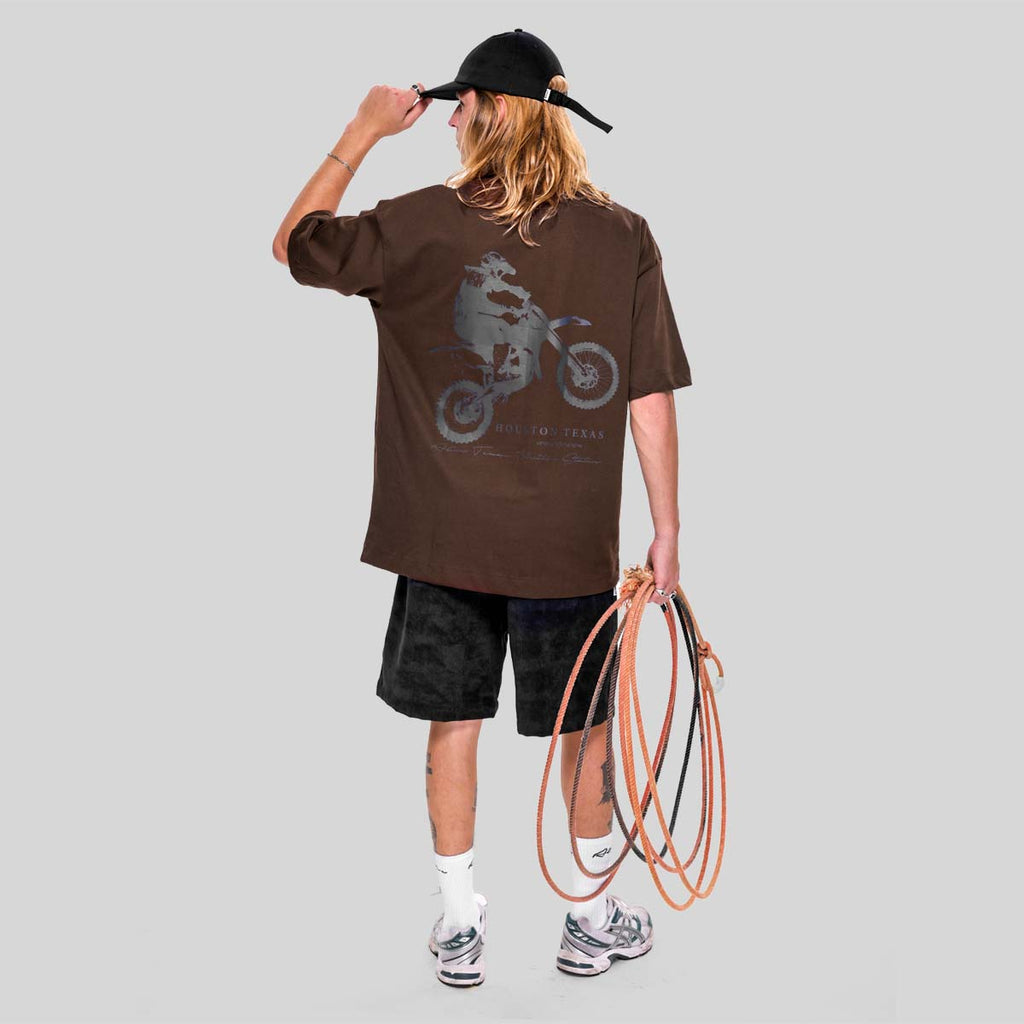 Camiseta Alive Oversized Houston Marrom - Texas
