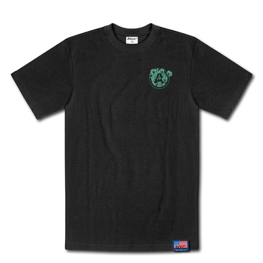 Camiseta Alive Clássica Flowers Preto