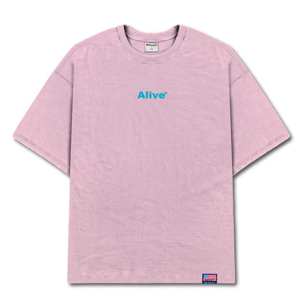 Camiseta Alive Basic Rosa Azul