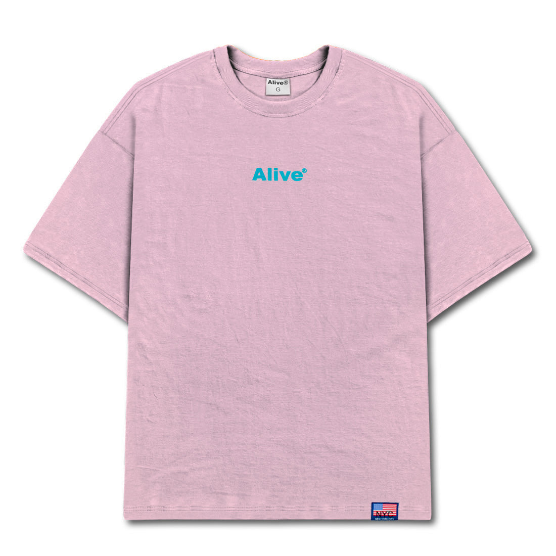 Camiseta Alive Basic Rosa Azul